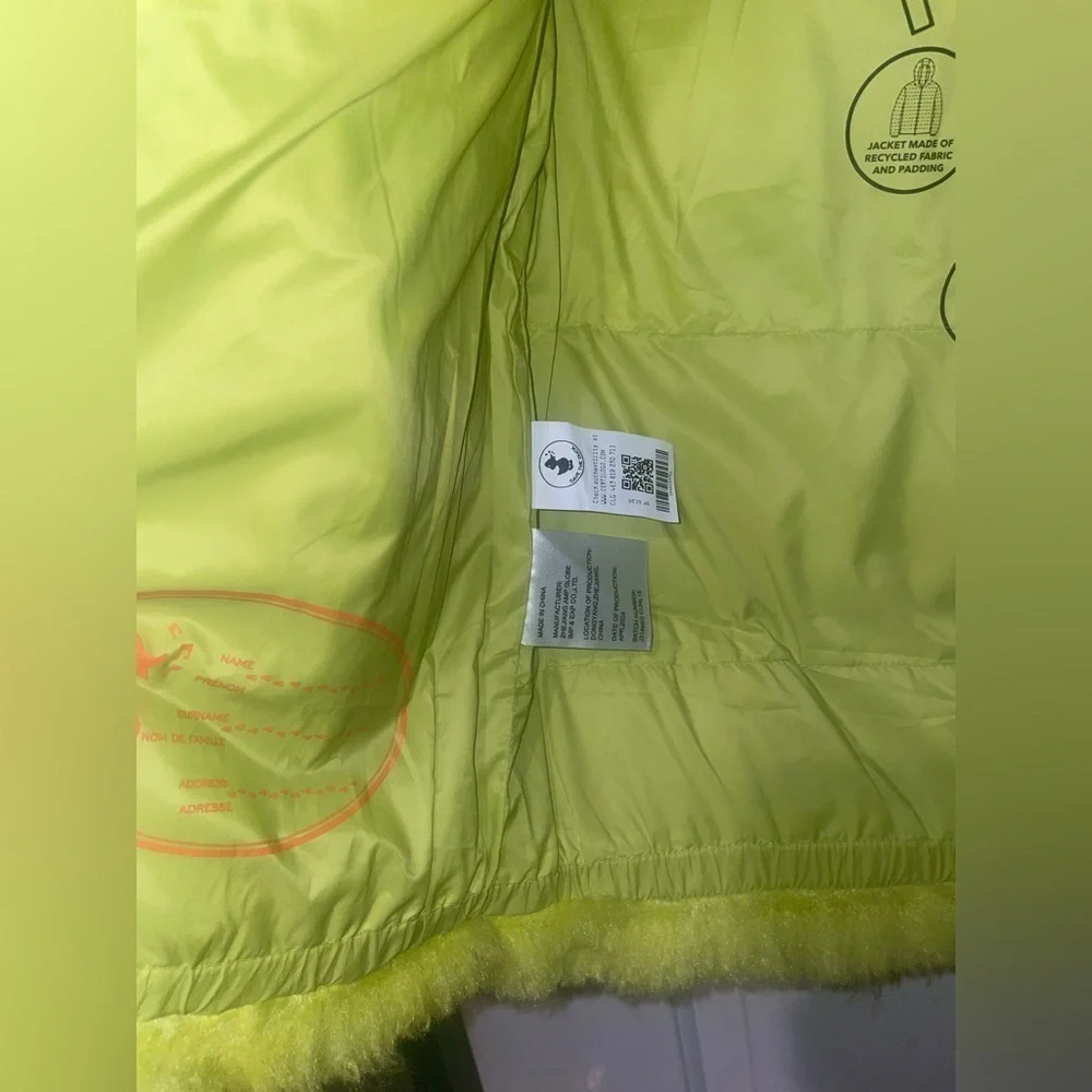 New! Save The Duck Kids Thisbe Quilted Neon Sherpa Fleece Jacket 🐥🐥 8 Youth NWT!